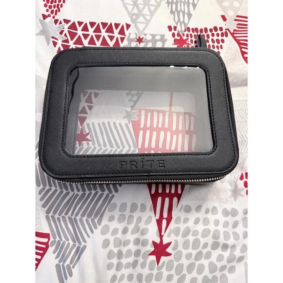 PRITE Zip Travel Organizer Case – Black – Clear Window Pouch - Picture 1 of 6